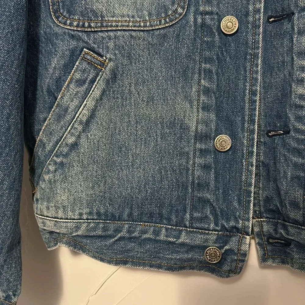 Ralph Lauren Vintage Chore American Flag Denim Jacket M - Picture 5 of 6